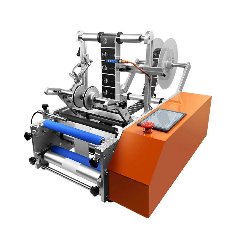 Semi-automatic Aerosol Can Labeling Machine | High Precision Tabletop Sticker Labeler for Tinplate & Spray Cans