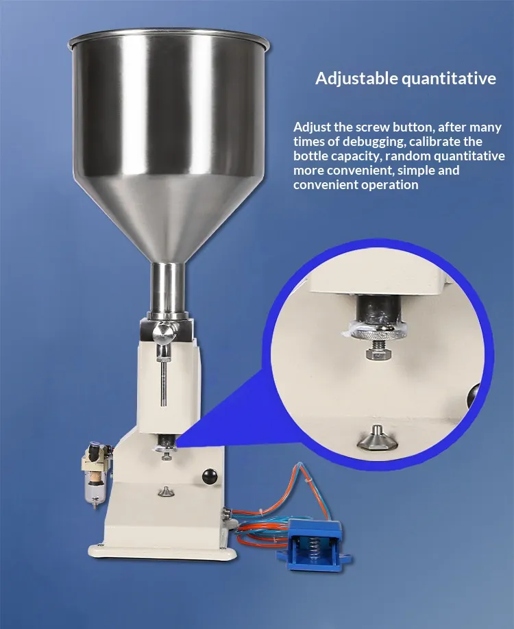Pneumatic Paste & Liquid Filling Machine | 15-100ml Manual/Semi-auto Tabletop Bottle Filler - Image 3