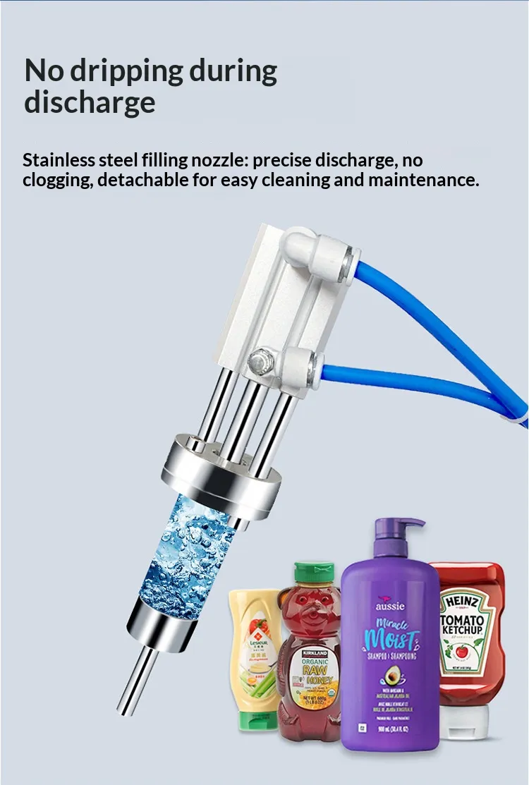 Pneumatic Paste & Liquid Filling Machine | 15-100ml Manual/Semi-auto Tabletop Bottle Filler - Image 4