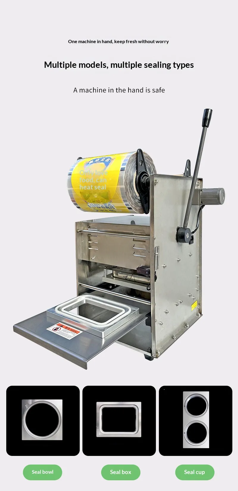 Manual Tabletop Tray Sealing Machine | Desktop Plastic Food Container Sealer - Image 4