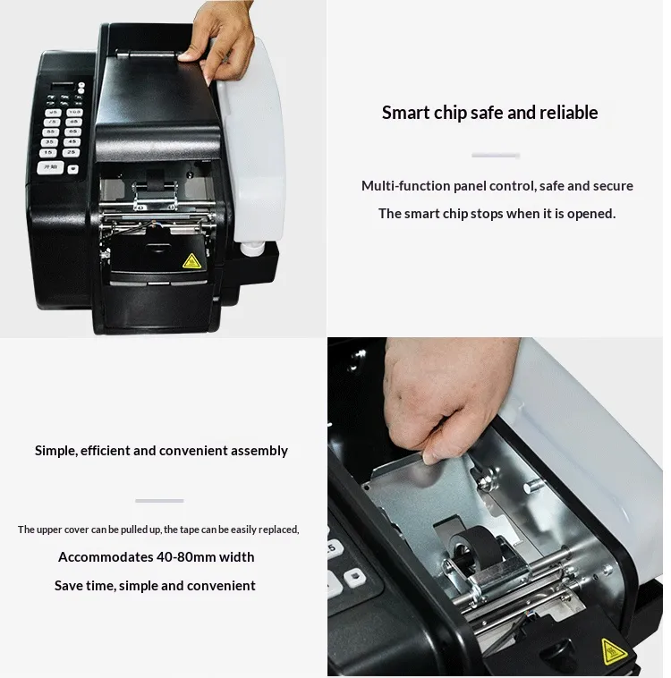 Electric Gummed Tape Dispenser with PLC Touch Screen | Automatic Water-Activated Tape Cutter - Image 4